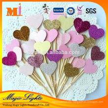 Colorful Heart Shaped Cake Toppers Wedding Cake Decoration